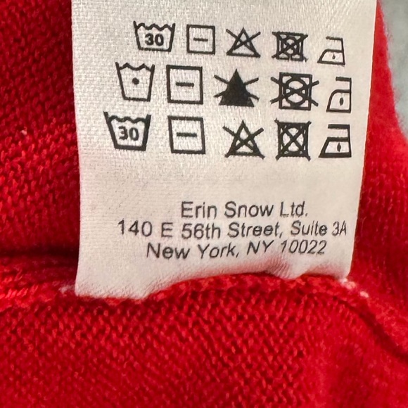 Erin Snow Kito II Sweater Size XL Merino Wool Red & White Ski Snowboarding - Picture 12 of 14